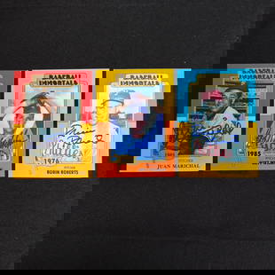 Marichal, Wilhelm, Roberts Auto Baseball Cards: This card came from the same set that the other JSA certified cards came from. As a result, we strongly believe the autographed card is authentic. SSPC Hall of Fame Baseball Cards Autographed by