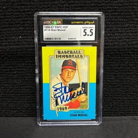CGC/JSA Stan Musial Signed Baseball Card