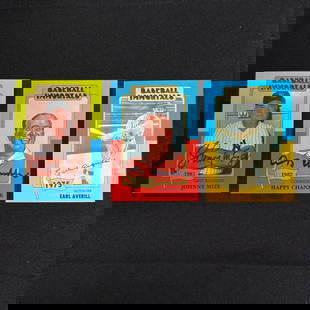 Mize, Chandler, Averill Signed Baseball Cards: This card came from the same set that the other JSA certified cards came from. As a result, we strongly believe the autographed card is authentic. SSPC Hall of Fame Baseball Cards Autographed by