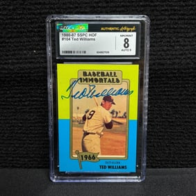 CGC/JSA 8 Auto Graded 9 Ted Williams Signed Card