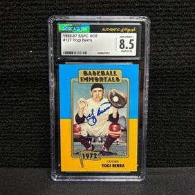 CGC/JSA 8.5 Auto Graded 10 Yogi Berra Signed Card
