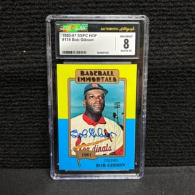 CGC/JSA 8 Auto Graded10 Bob Gibson Signed Card