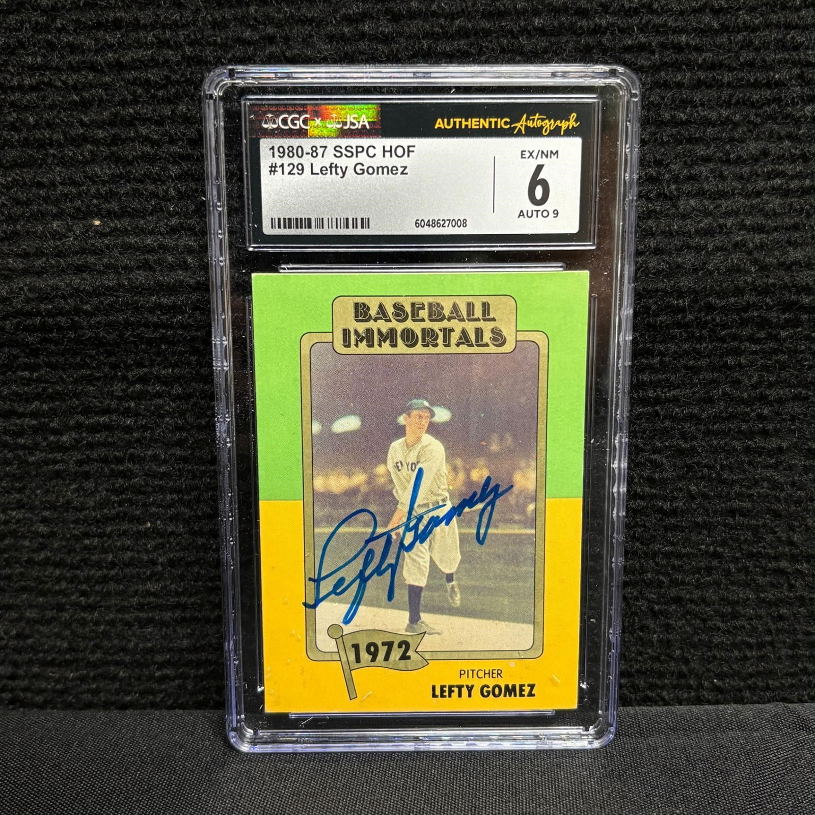 CGC/JSA Auto Graded 9 Lefty Gomez Signed Card (1 of 2)