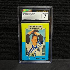 CGC/JSA 7 Whitey Ford Auto Baseball Card