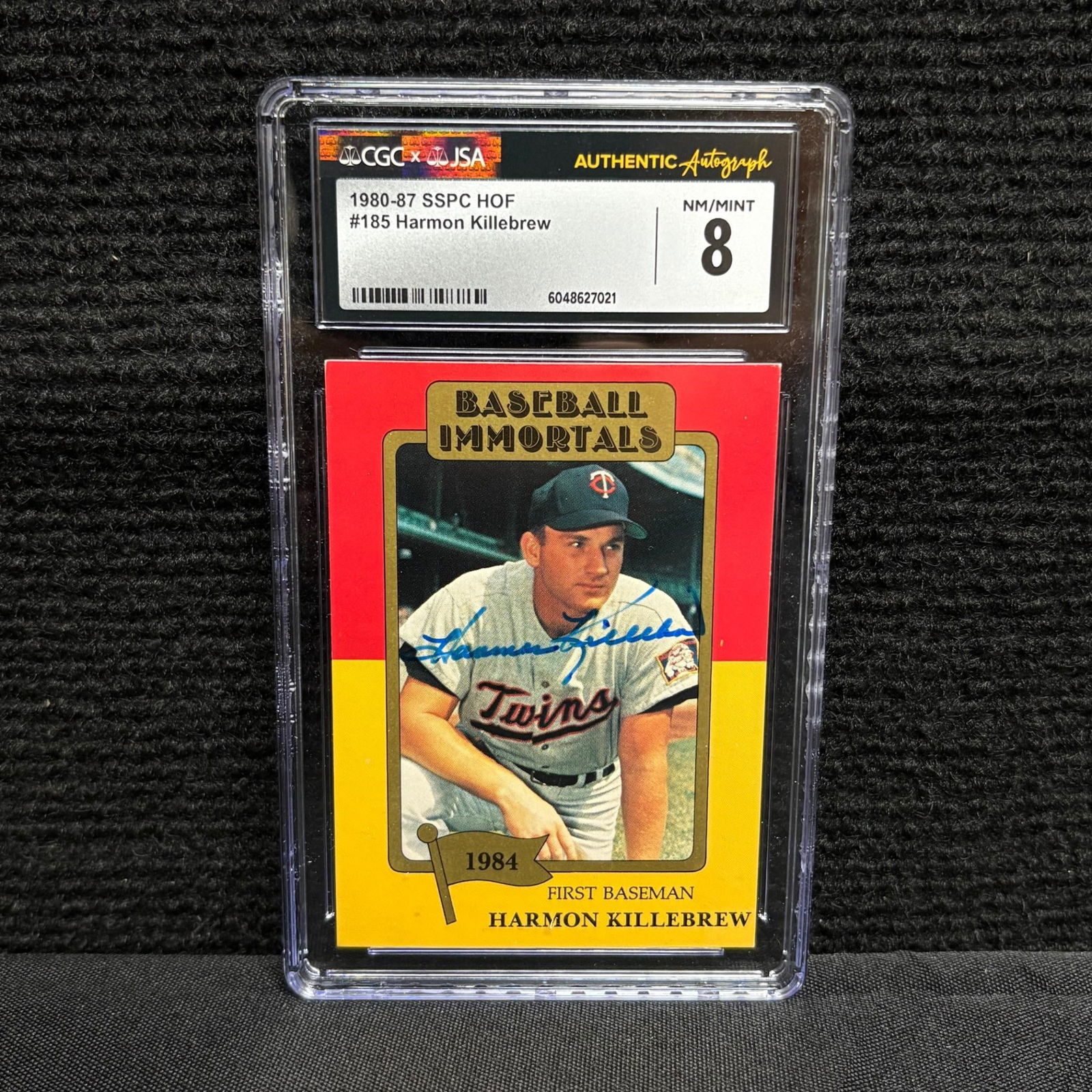 CGC/JSA 8 Harmon Killebrew Auto Baseball Card (1 of 2)