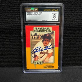 CGC/JSA 8 Auto Graded 10 Ralph Kiner Signed Card