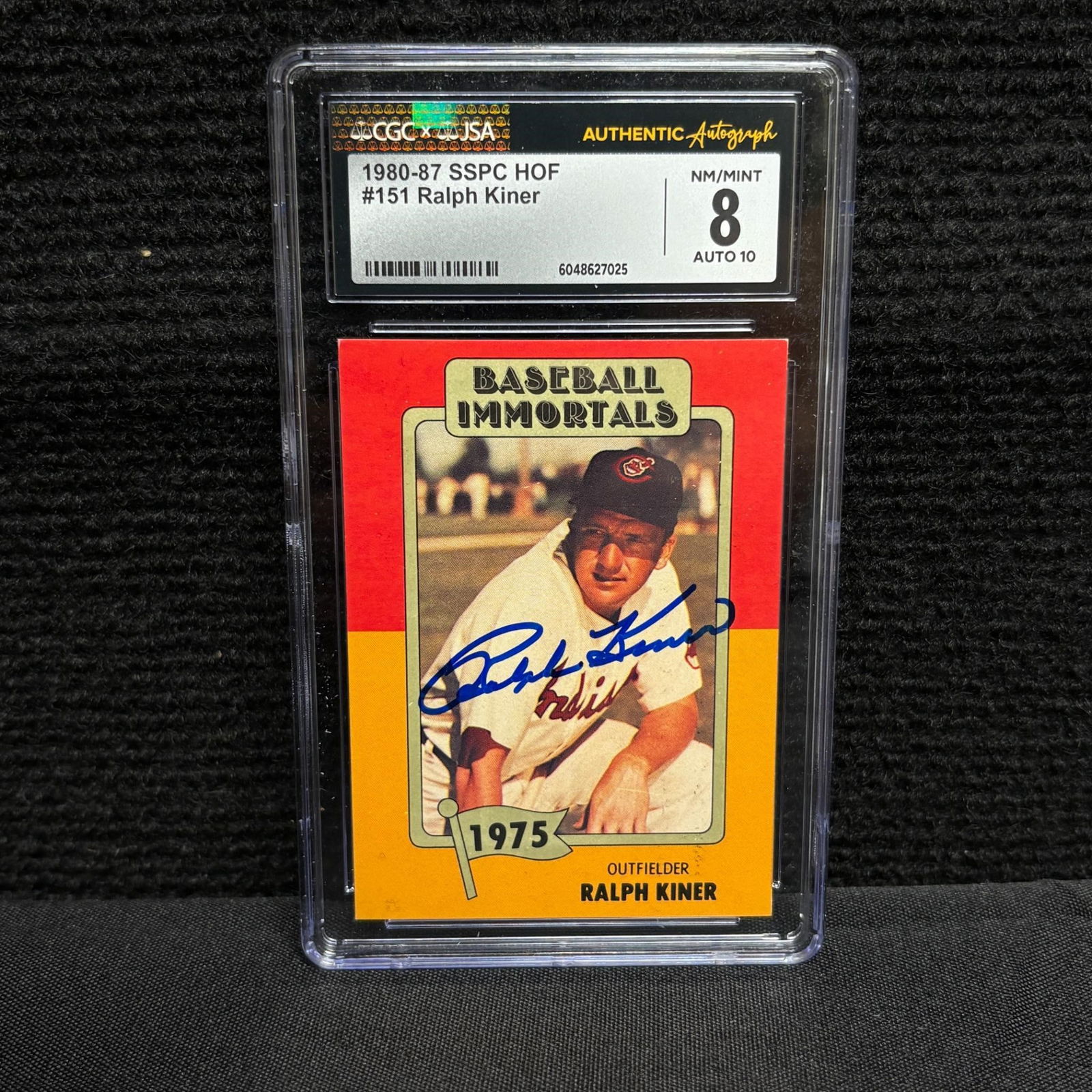 CGC/JSA 8 Auto Graded 10 Ralph Kiner Signed Card (1 of 2)