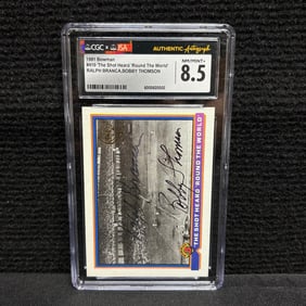 CGC/JSA Ralph Branca, Bobby Thomson Signed Card