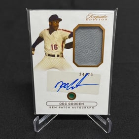 Doc Gooden Gem Patch Auto Baseball Card #/75