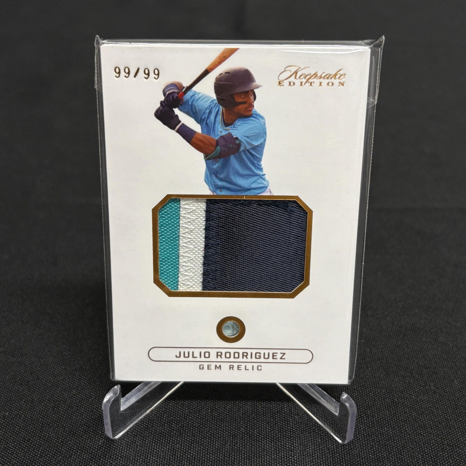 Julio Rodriguez Gem Patch Baseball Card 99 of 99 (1 of 2)
