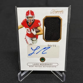 Ladd Mcconkey Gem Patch Auto Football Card #/75