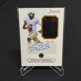 Shedeur Sanders Gem Patch Auto Football Card #/75