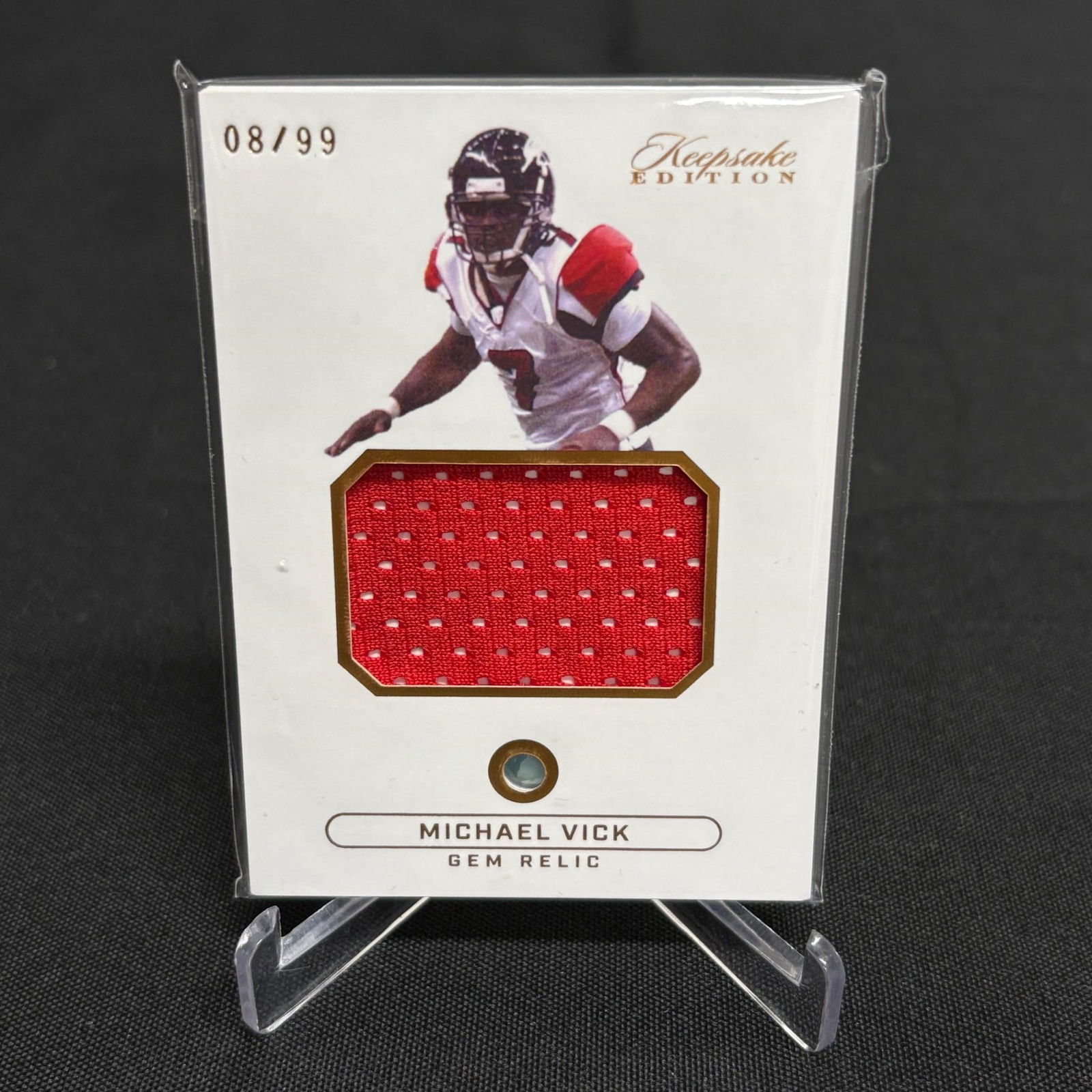 Michael Vick Gem Relic Football Card #/99 (1 of 2)