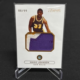 Magic Johnson Gem Relic Basketball Card #/99