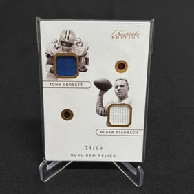 Tony Dorsett, Roger Staubach Dual Gem Relic #/99