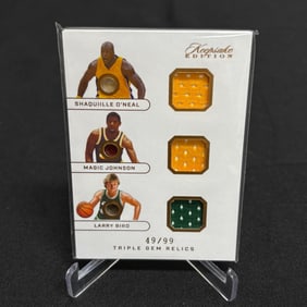 Shaq, Magic, Bird, Triple Gem Basketball Card #/99
