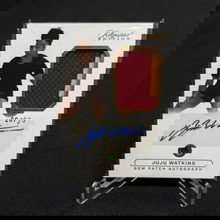 Juju Watkins Gem Patch Auto Basketball Card #/75: 2024 Keepsake Sports Edition Basketball Player Juju Watkins Gem Patch Auto Card #/75. All items are sold as is. Please look at pictures carefully to determine what you believe are the condition of eac