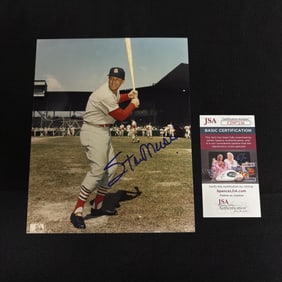 Stan Musial Autographed Photo, JSA COA