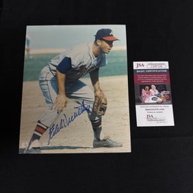 Eddie Matthews Autographed Photo JSA COA