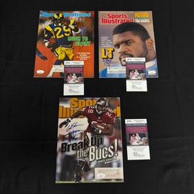 Dickerson, Dunn, Taylor Auto SI Magazines, JSA COA