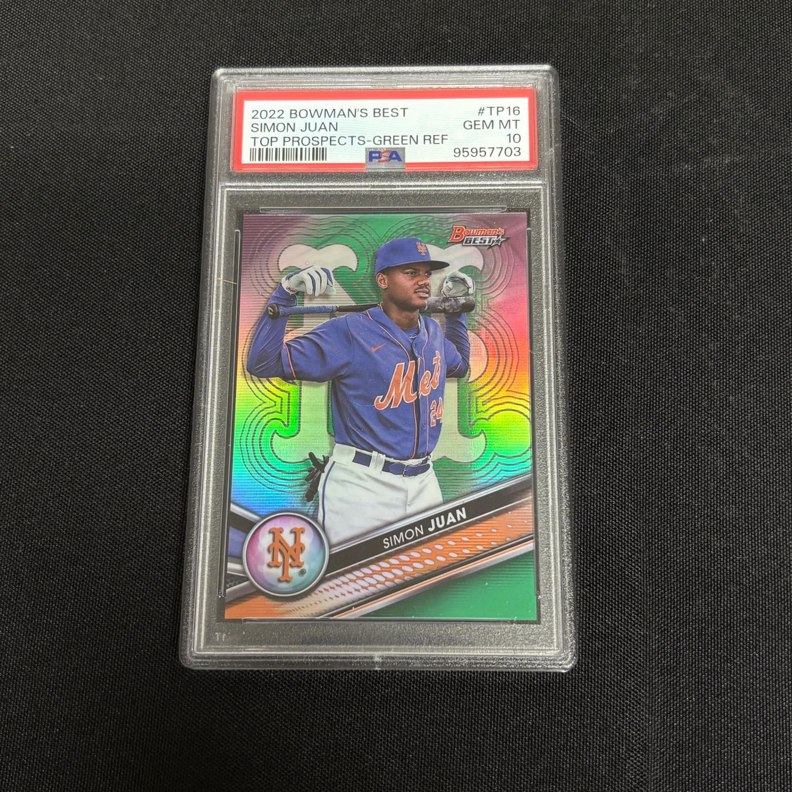 PSA 10 Simon Juan Green Ref Top Prospects #/99 (1 of 2)