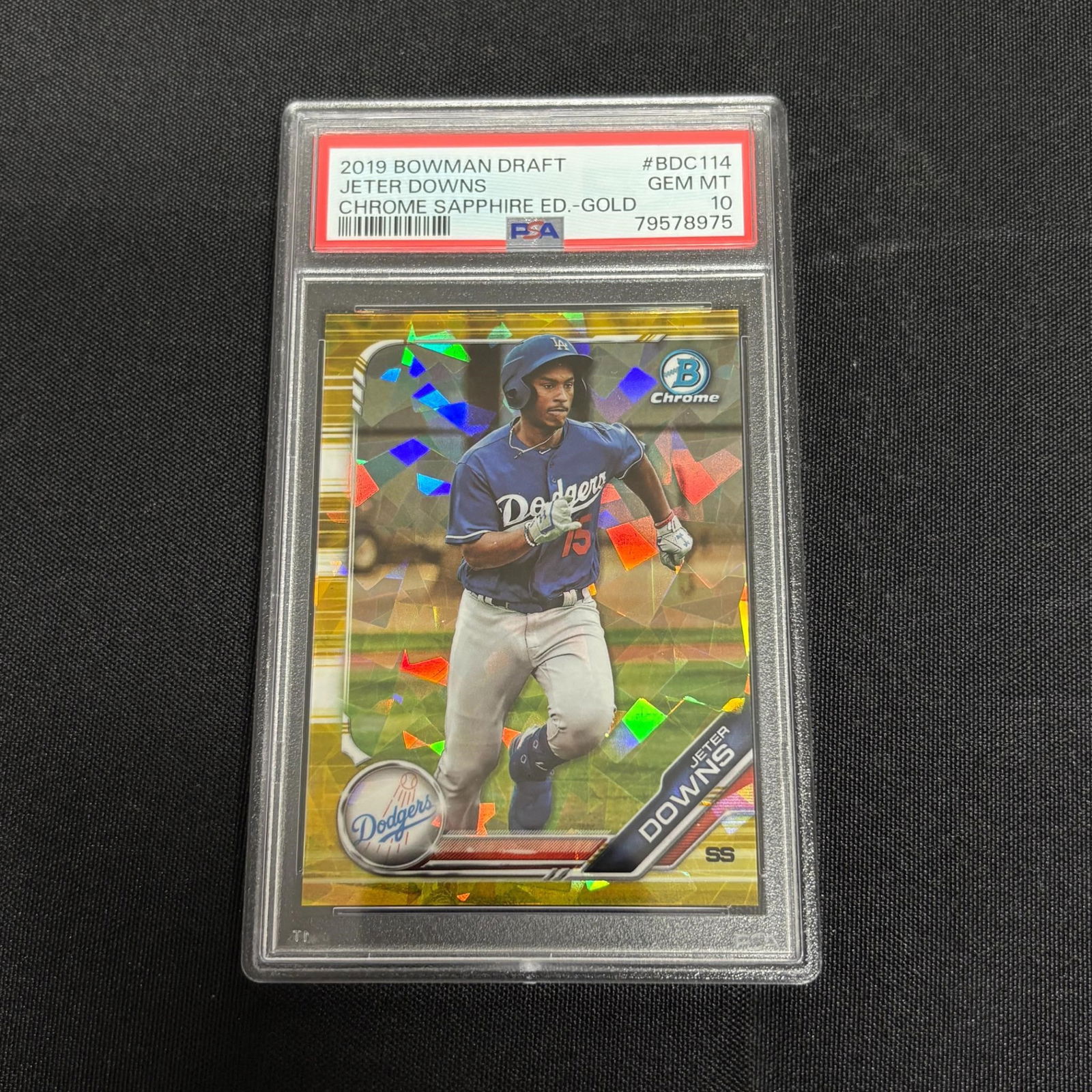 PSA 10 Jeter Downs Chrome Sapphire Gold /15 (1 of 3)