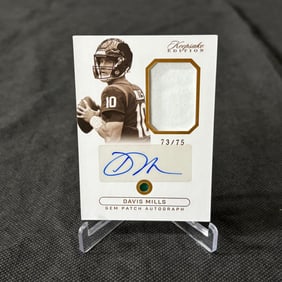 Davis Mills Gem Patch Auto Card #/75