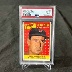 PSA 6 (OC) Ted Williams 1958 Topps
