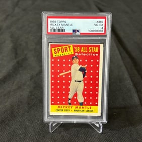 PSA 4 Mickey Mantle All Star 1958 Topps