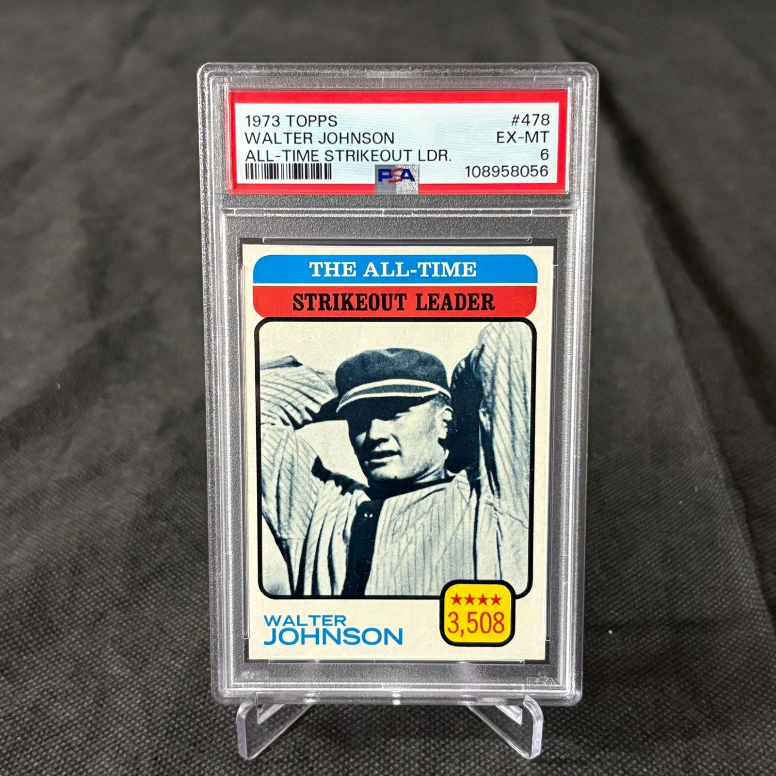PSA 6 Walter Johnson 1973 Topps (1 of 2)