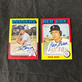 Steve Garvey & Rick Wise Auto Baseball Cards