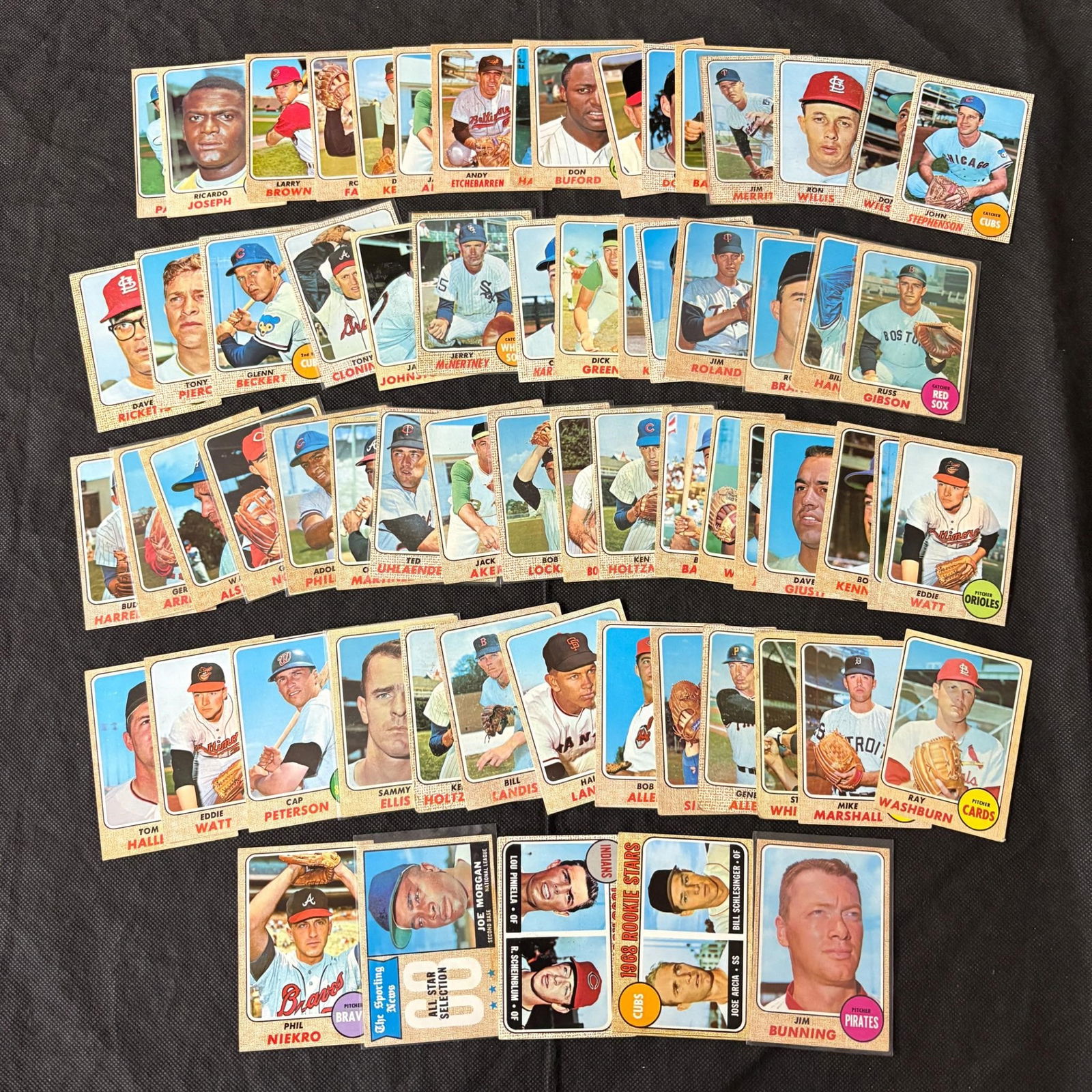 1968 Topps Baseball Card lot, Jim Bunning (1 of 2)