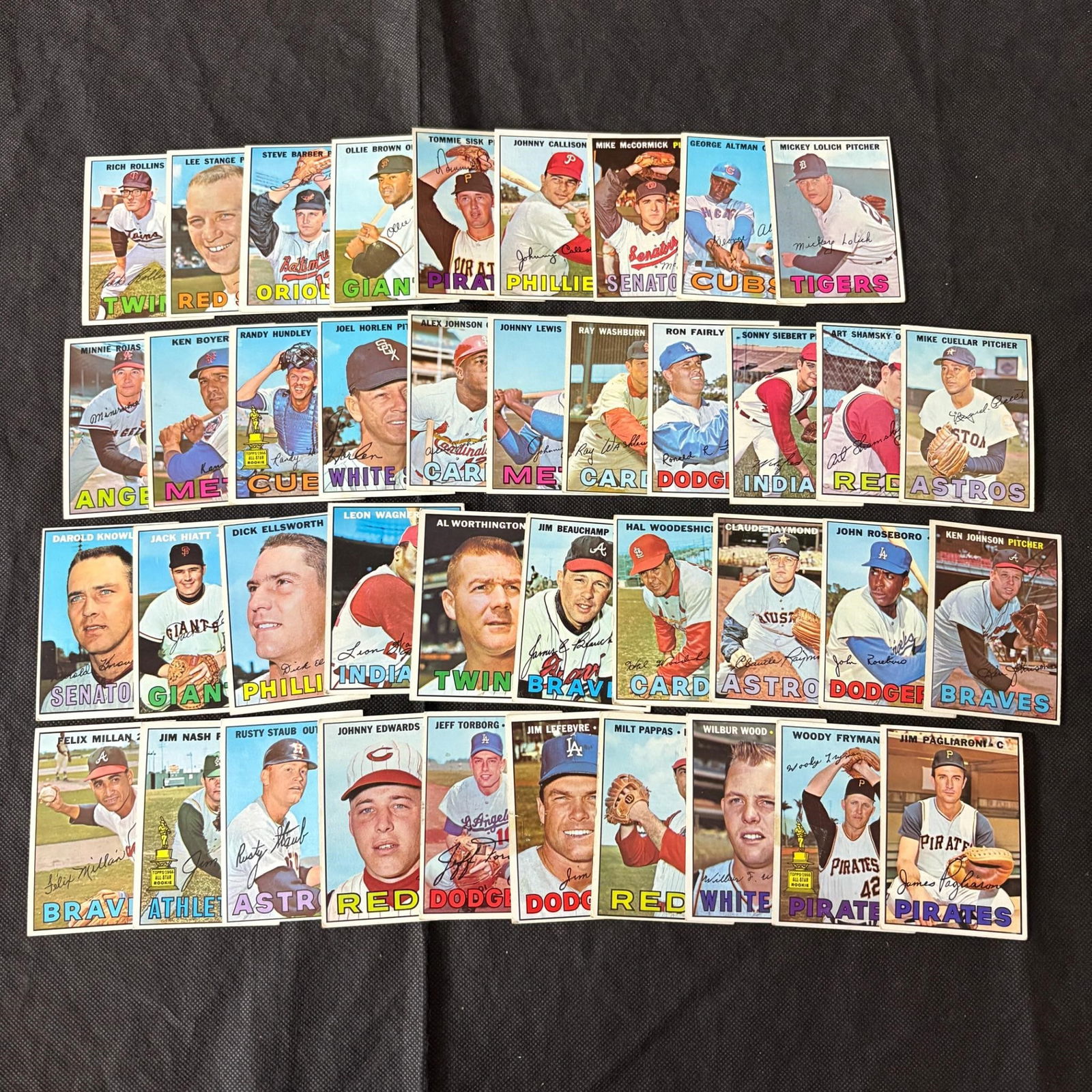 1967 Topps Baseball Cards: All items are sold as is. Please look at pictures carefully to determine what you believe are the condition of each lot. By choosing which card to use to register to bid, you authorize us to use the c