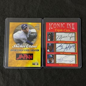 Otani & Jordan/Griffey/Bo Facsimile Card