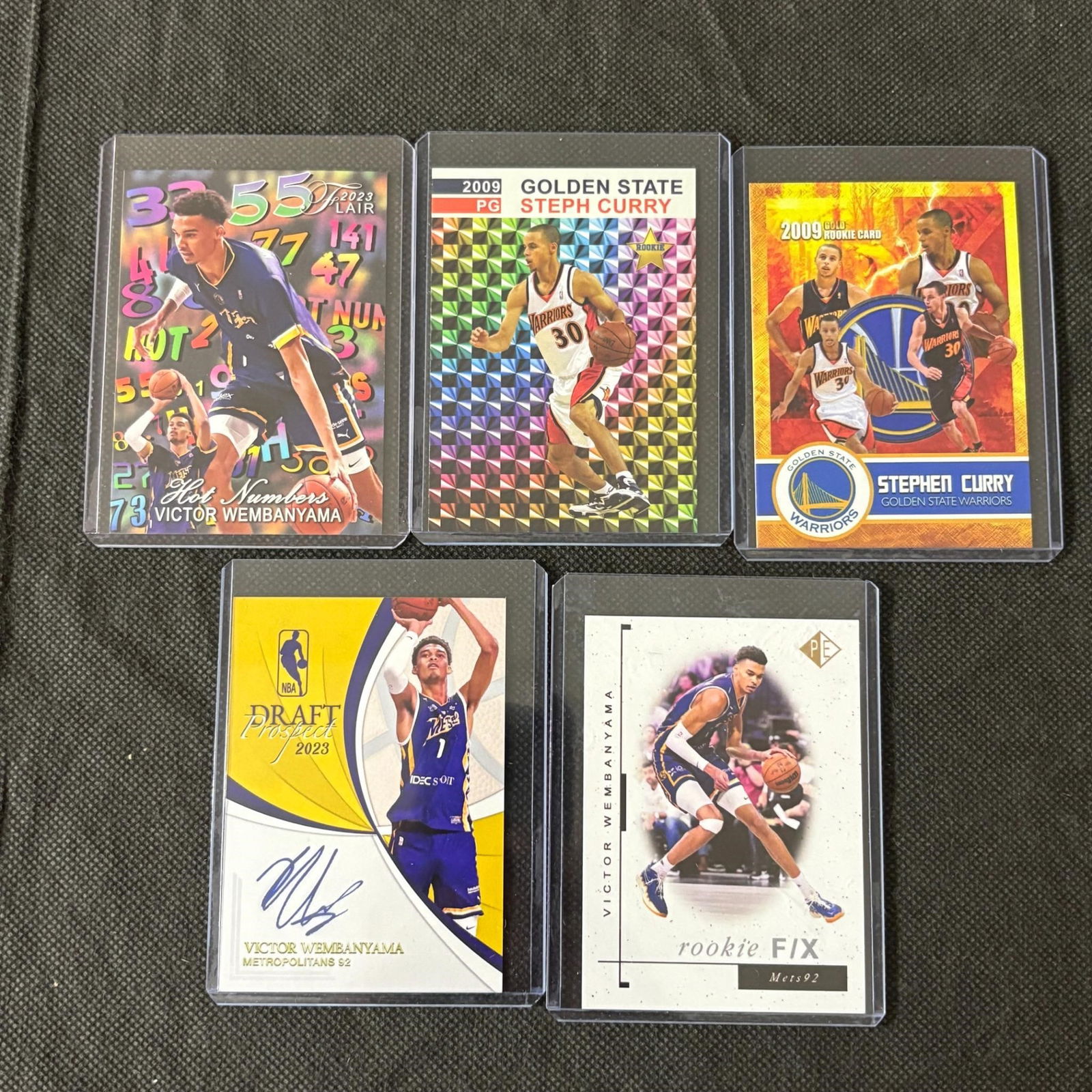 Stephen Curry & Wemby Cards w/ Facsimile sig (1 of 2)