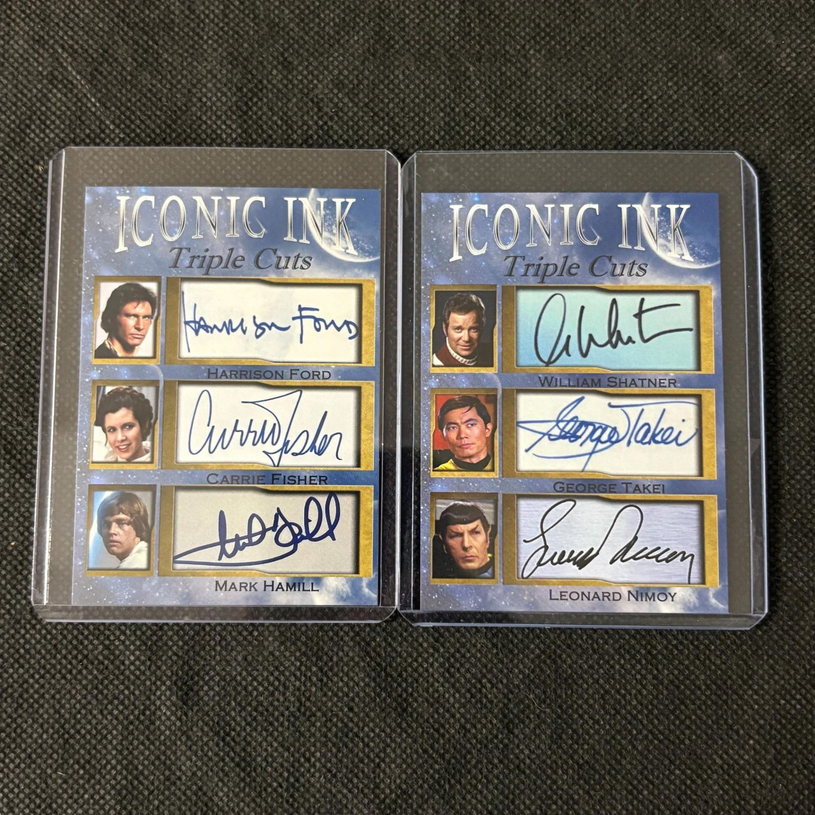 Star Wars/Star Trek Iconic In Facsimile sig cards (1 of 2)