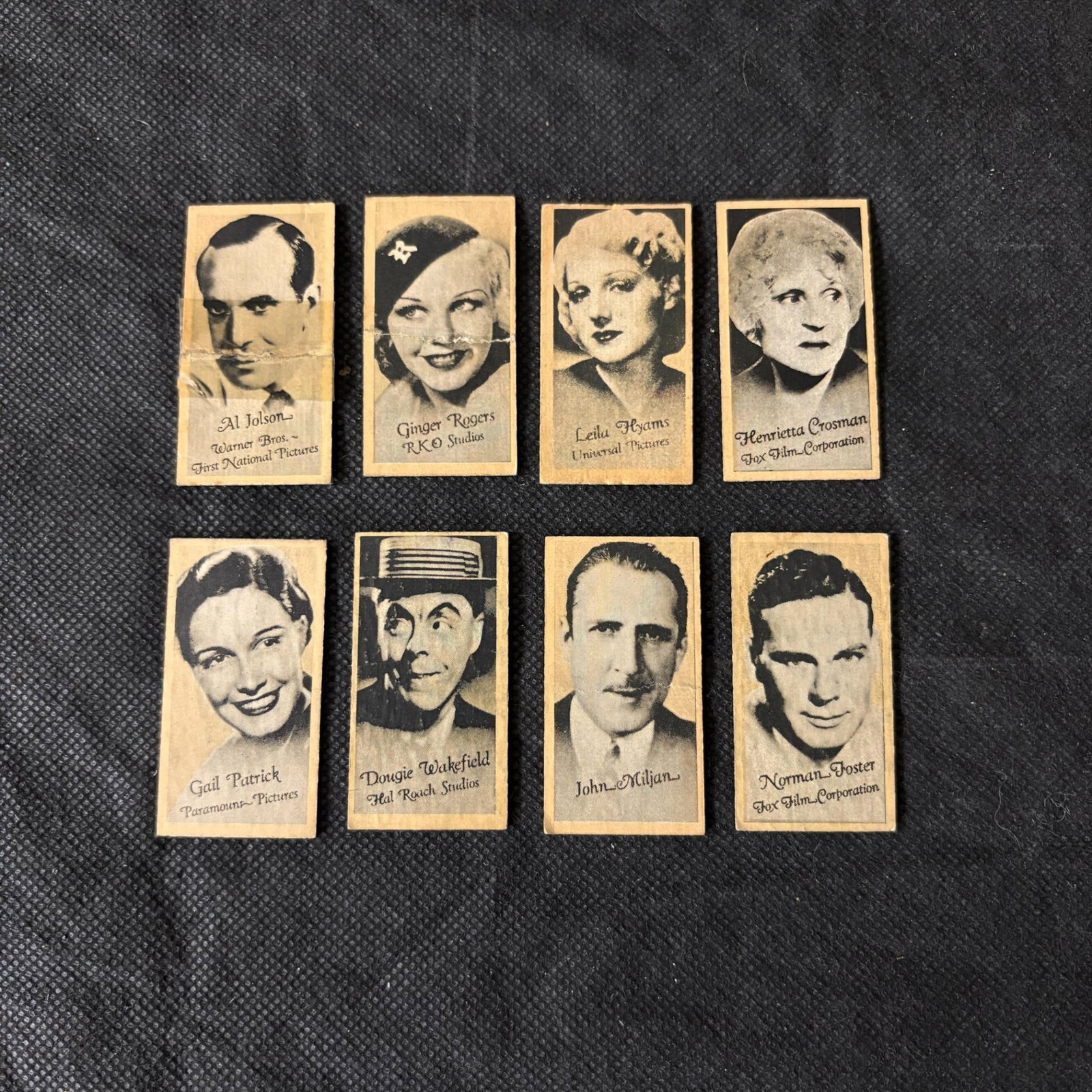 1930s Engrav-o-tints cards: 1930s Movie Stars Engrav-o-tints Movie Star Cards. Includes Ginger Rogers. All items are sold as is. Please look at pictures carefully to determine what you believe are the condition of each lot. By c