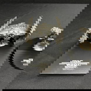 Limited Edition Star Wars Metal Statues: Millennium Falcon #/15000, Darth Vader's Tie Fighter #/15000. All items are sold as is. Please look at pictures carefully to determine what you believe are the condition of each lot. By choosing which