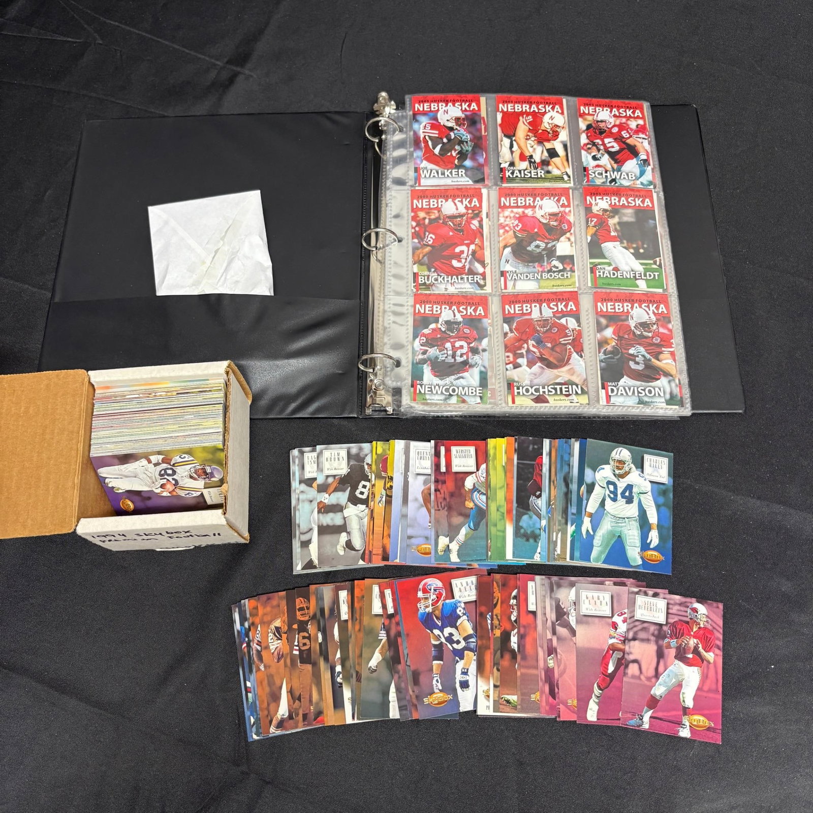 Large lot of 90s, 2000s Football Cards, Nebraska: All items are sold as is. Please look at pictures carefully to determine what you believe are the condition of each lot. By choosing which card to use to register to bid, you authorize us to use the c