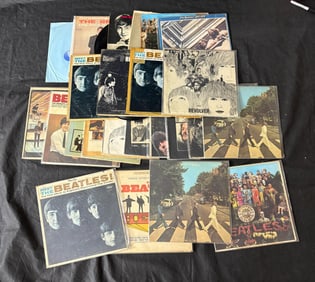Large lot of Beatles Record Albums