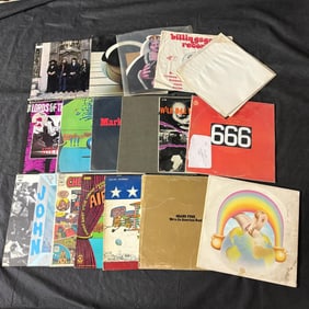 Large lot of Records, Includes Lennon Poster +