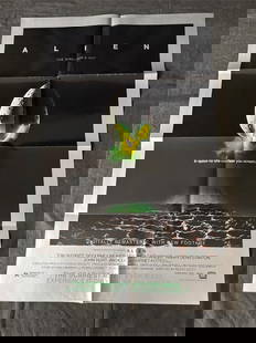 Alien Directors Cut Original Movie Poster: Dimensions 26x40 All items are sold as is. Please look at pictures carefully to determine what you believe are the condition of each lot. By choosing which card to use to register to bid, you authoriz