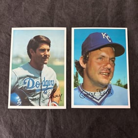 1981 TOPPS SUPER GEORGE BRETT & STEVE GARVEY CARDS
