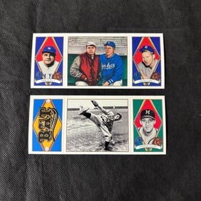 HOF BAT CARDS BABE RUTH & WARREN SPAHN