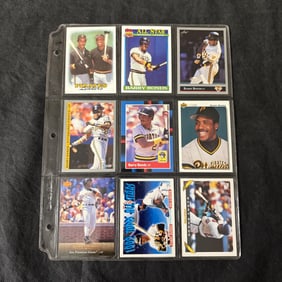 SHEET OF 9 BARRY BONDS CARDS