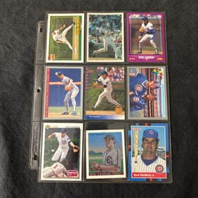 SHEET OF 9 HOF RYNE SANDBERG CARDS