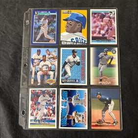 SHEET OF 9 HOF KEN GRIFFEY JR CARDS