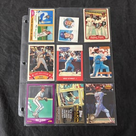 SHEET OF 9 HOF MIKE SCHMIDT CARDS