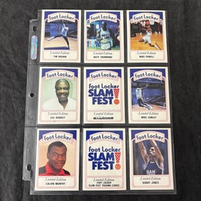 SHEET OF 9 LIMITED EDITION SLAMFEST STAR/HOF CARDS