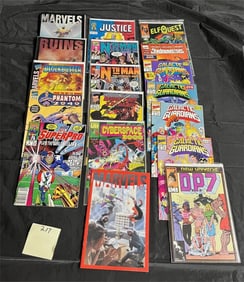 Mix of Marvel Copper Age Comic Books w/Ruins